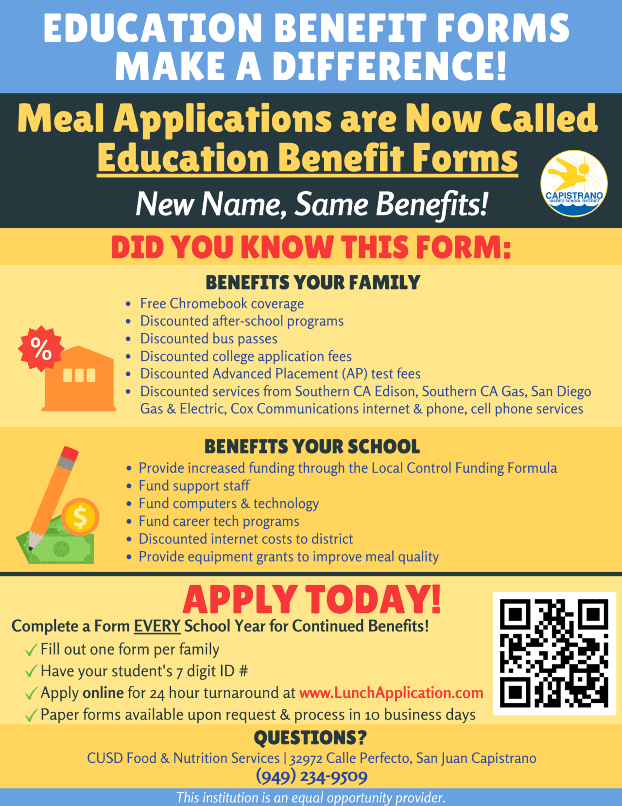 Education Benefit Form Capistrano Healthe Living